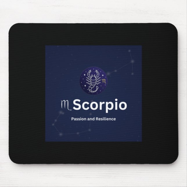 Scorpio Zodiac-märkskylt Musmatta (Framsidan)