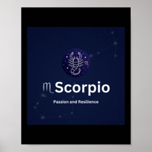Scorpio Zodiac-märkskylt Poster