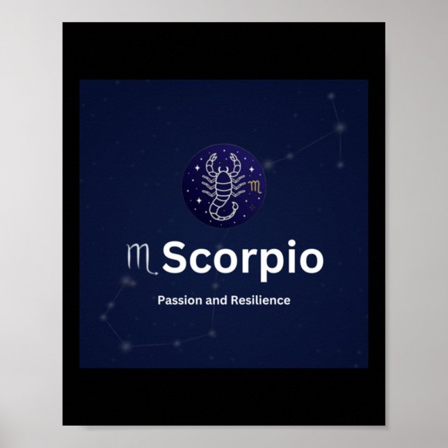 Scorpio Zodiac-märkskylt Poster (Framsidan)