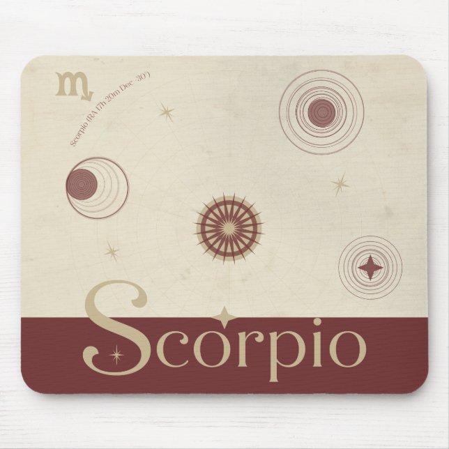 Scorpio Zodiac Mousepad Musmatta (Framsidan)
