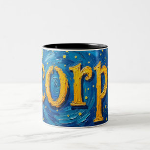 Scorpio Zodiac Mugg - Starry Night Astrology Art
