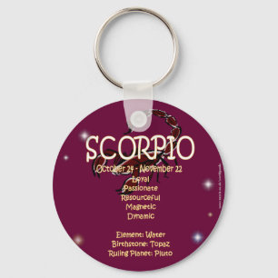 Scorpio zodiac nyckelring
