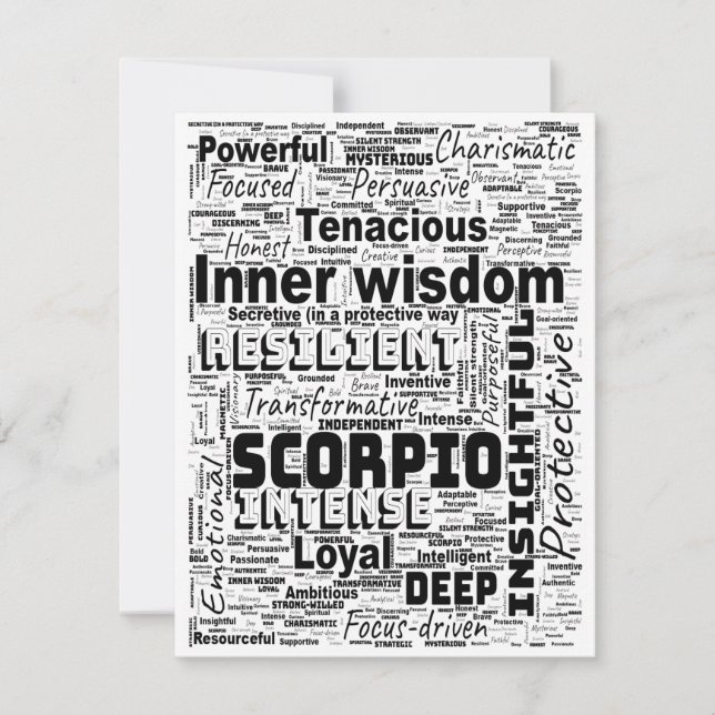Scorpio Zodiac Ord Cloud-inspirationspapper (Framsida)