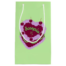 Scorpio Zodiac Pastel Heart Birthday Cake