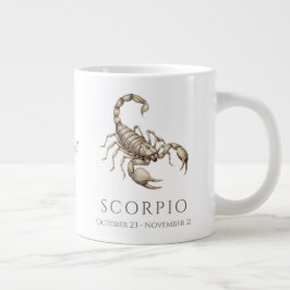 Scorpio Zodiac Personalized Name & Birth Date Jumbo Mugg