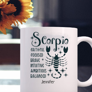 Scorpio Zodiac Personlig Traits Horoscope Kaffemugg