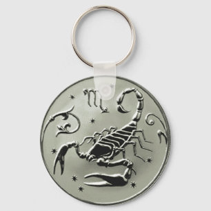 Scorpio Zodiac Russian Coin Keychain Nyckelring