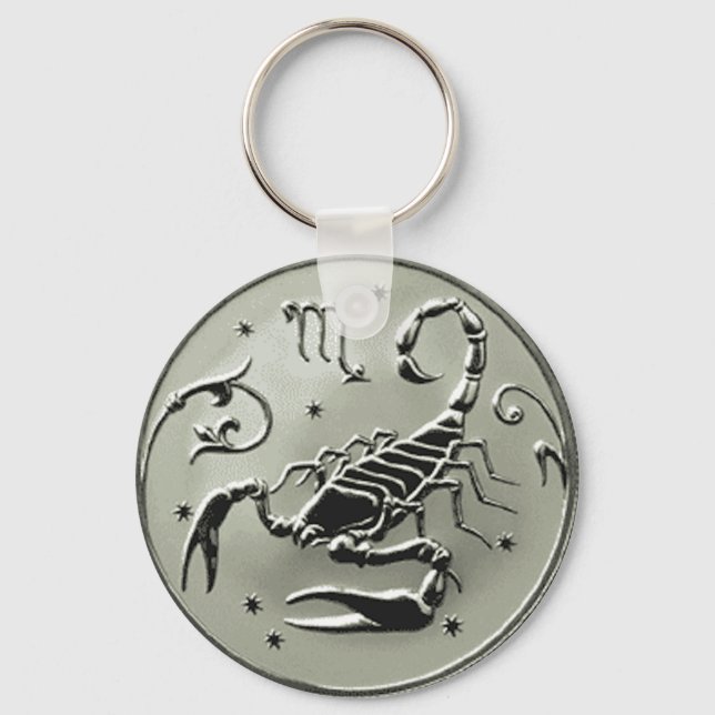 Scorpio Zodiac Russian Coin Keychain Nyckelring (Framsida)