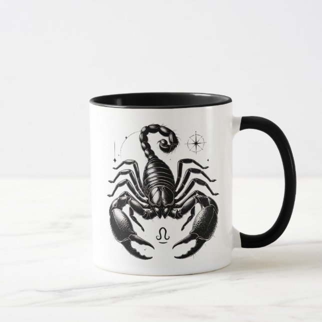 Scorpio Zodiac Scorpion Astrology Gift Mugg (Höger)