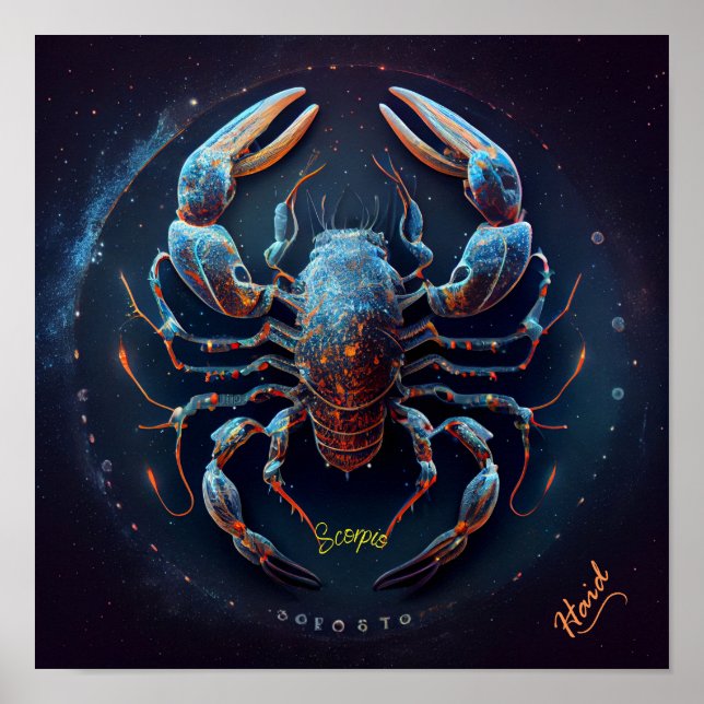 Scorpio Zodiac Sign - AI Poster (Framsidan)