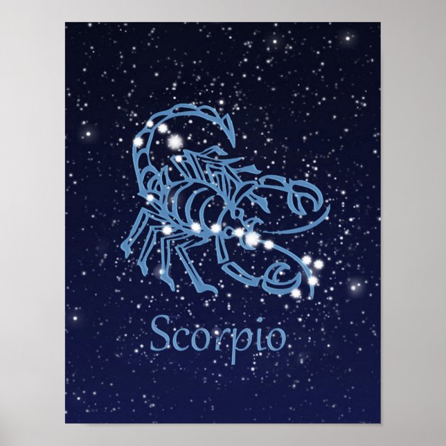 Scorpio Zodiac Sign and Constellation Poster (Framsidan)