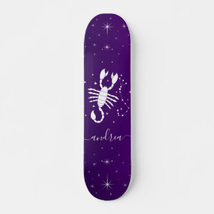 Scorpio Zodiac Sign Astrology Lila Horoscope Mini Skateboard Bräda 18,5 Cm