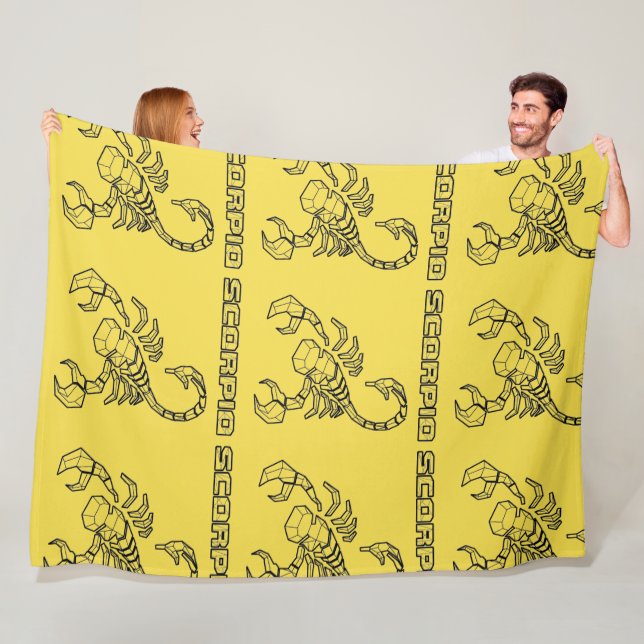 Scorpio Zodiac Sign Blanket (genomskinligt) Fleecefilt (På plats)