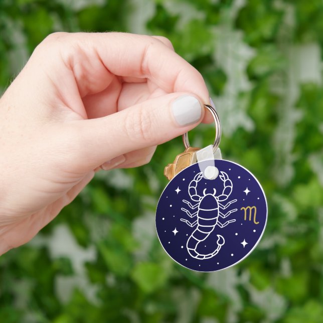 Scorpio Zodiac Sign Celestial Constellation Nyckelring (Hand)