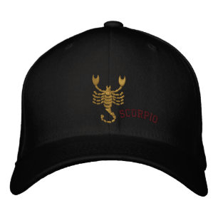 Scorpio Zodiac Sign Embroized 23-nov 21 oktober Broderad Keps