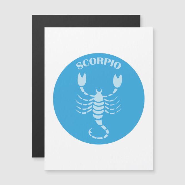 Scorpio, Zodiac Sign, Horoscope, Astrology Magnetisk Inbjudningskort (Fram/baksida)