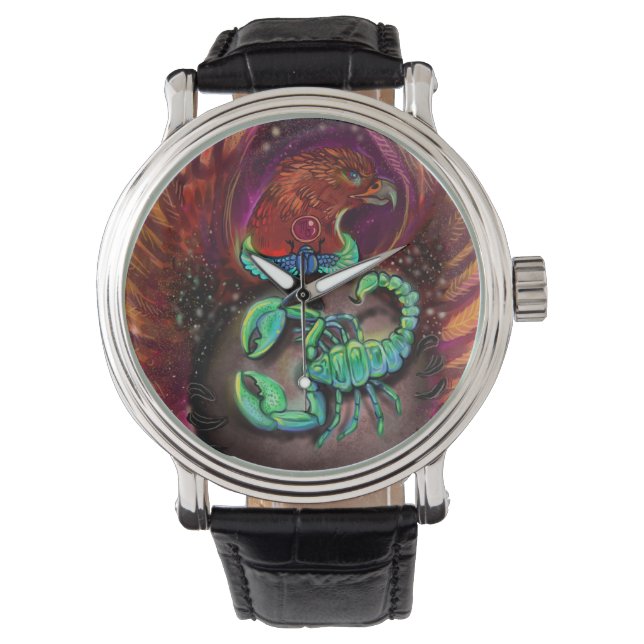 Scorpio Zodiac Sign Watch Armbandsur (Framsida)