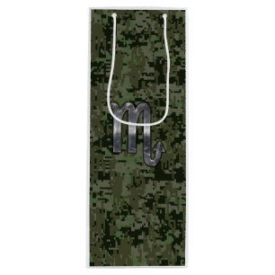 Scorpio Zodiac Sign Woodland Grönt Digital Camo