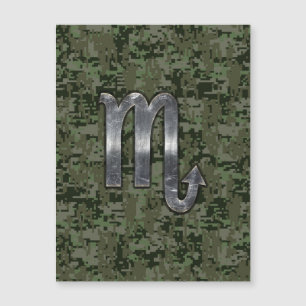 Scorpio Zodiac Sign Woodland Grönt Digital Camo