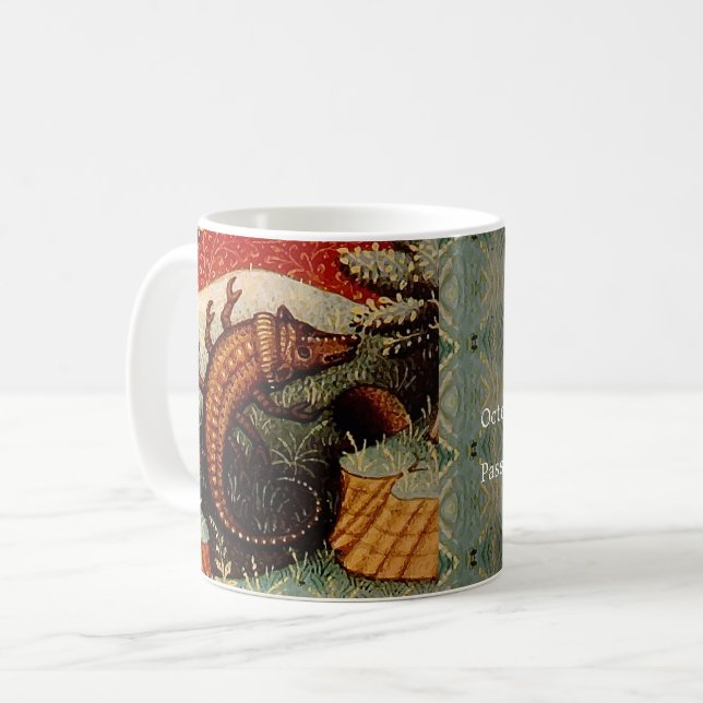 Scorpio Zodiac-skylt födelsedag Kaffemugg (Framsida vänster)