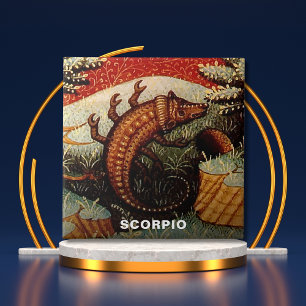 Scorpio Zodiac-skylt födelsedag Kakelplatta