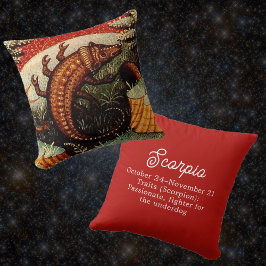 Scorpio Zodiac-skylt födelsedag Kudde