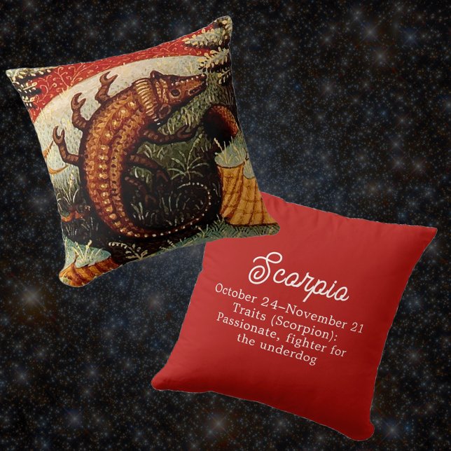 Scorpio Zodiac-skylt födelsedag Kudde (Skapare uppladdad)