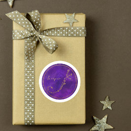 Scorpio Zodiac-skyltning Guldmarkskonstellation Runt Klistermärke