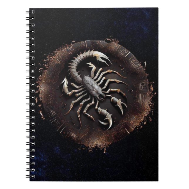 Scorpio Zodiac Spiral bärbar dator Anteckningsbok (Framsidan)