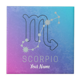Scorpio Zodiac Stjärntecken Horoscope Constellatio Kakelplatta