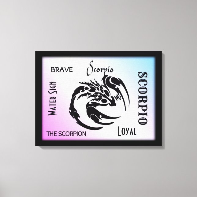 Scorpio Zodiac Symbol Canvastryck (Framsida)