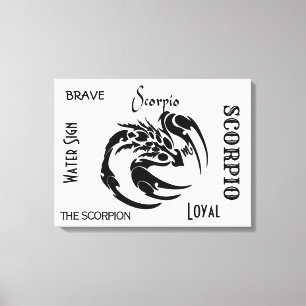 Scorpio Zodiac Symbol Canvastryck