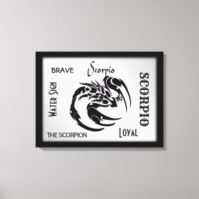 Scorpio Zodiac Symbol Canvastryck (Framsida)