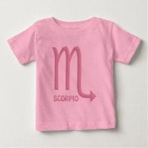 Scorpio Zodiac Symbol Flicka Rosa T-Shirt