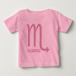 Scorpio Zodiac Symbol Flicka Rosa T-Shirt