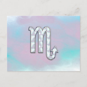 Scorpio Zodiac Symbol i Mor på Pearl Decor Vykort