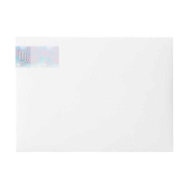 Scorpio Zodiac Symbol Mor i Pearl Stil Etikettband (Framsidan)