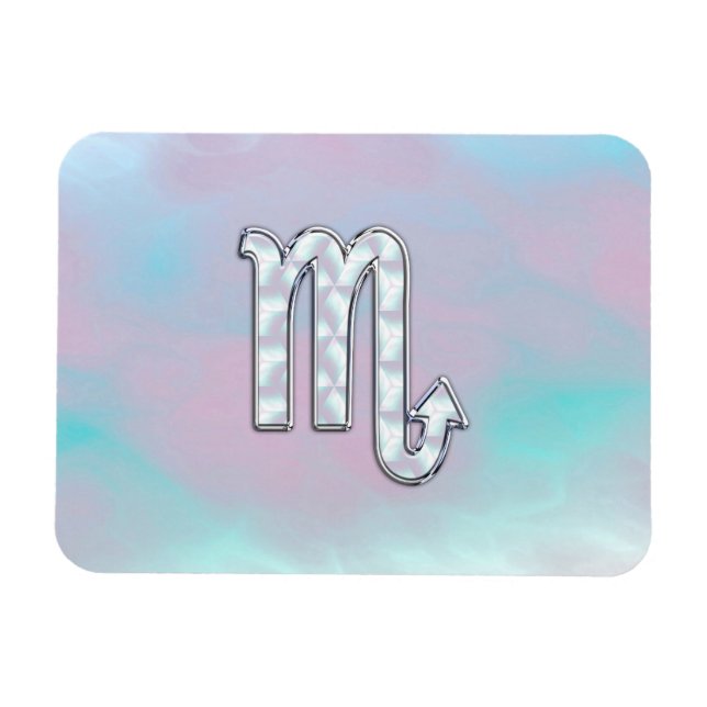 Scorpio Zodiac Symbol Mor i Pearl Stil Magnet (Horisontell)