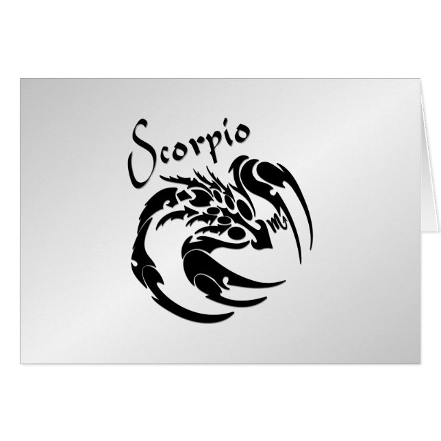 Scorpio Zodiac Symbol och Sign Hälsningskort (Framsidan Horizontal)