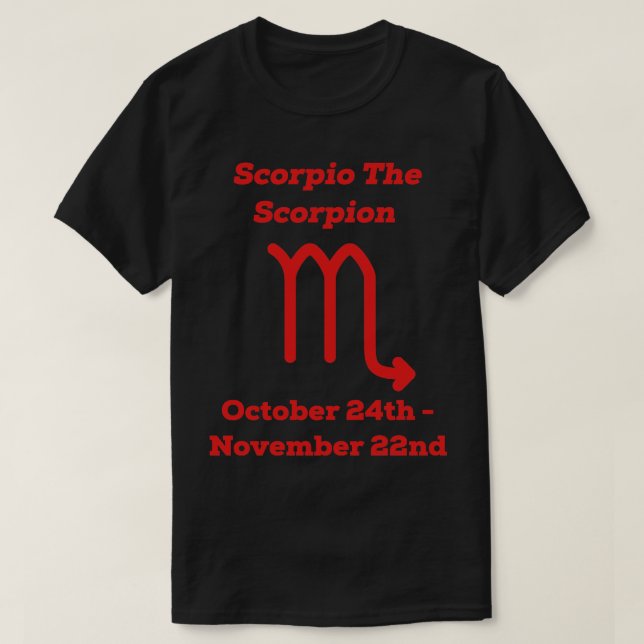 Scorpio Zodiac-symbol T Shirt (Design framsida)