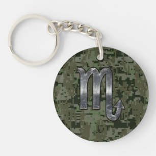 Scorpio Zodiac Symbol Woodland Digital Camo