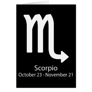 Scorpio Zodiac-tecken Astrologi Hälsningskort