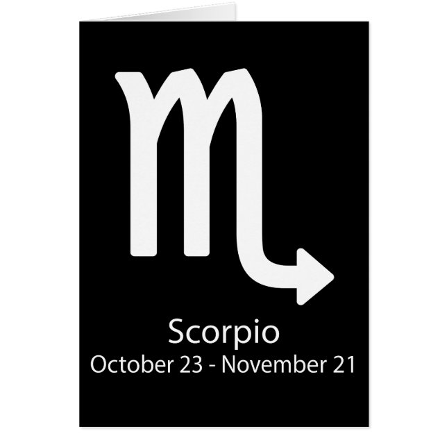 Scorpio Zodiac-tecken Astrologi Hälsningskort (Framsidan)