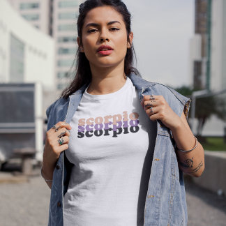 Scorpio Zodiac-tecken | Black Power Färg T Shirt