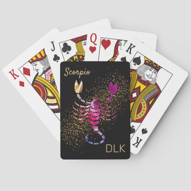 Scorpio - Zodiac-tecken Casinokort (Baksidan)