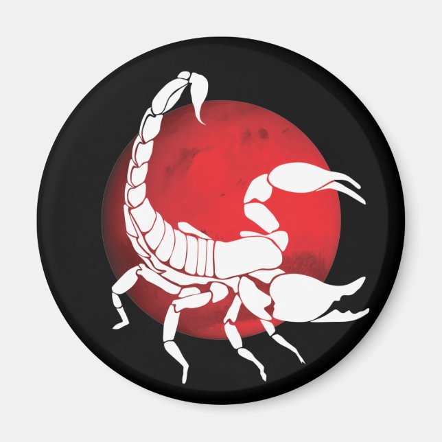 Scorpio Zodiac-tecken Magnet (Framsidan)
