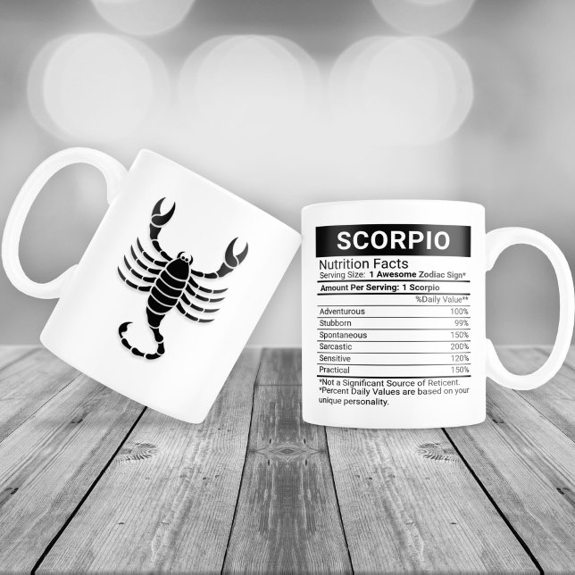 Scorpio Zodiac-tecken med näringsbrist. Jumbo Mugg (Skapare uppladdad)