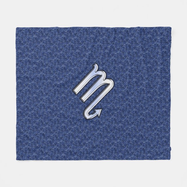 Scorpio Zodiac-tecken på marinblå kamera Fleecefilt (Framsidan (Horisontell))