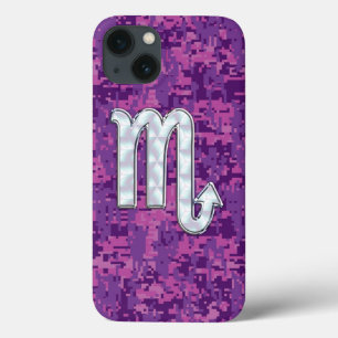 Scorpio Zodiac-tecken på Rosa Fuchsia Digital Camo