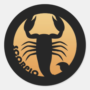 Scorpio Zodiac-tecken Runt Klistermärke
